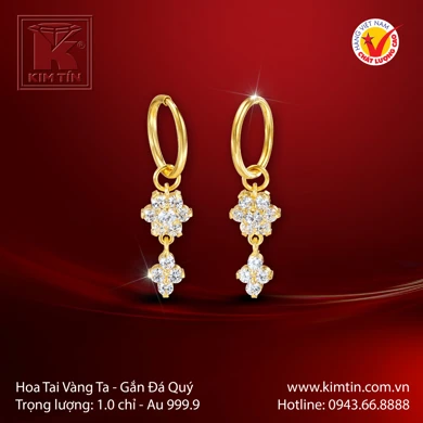 Hoa tai Vàng 24K 