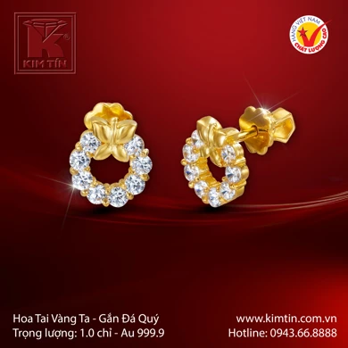 Hoa tai Vàng 24K 