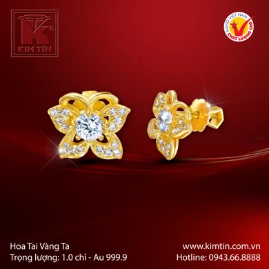 Hoa tai Vàng 24K 