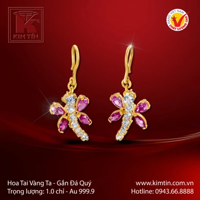 Hoa tai Vàng 24K 
