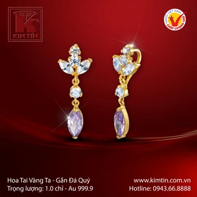 Hoa tai Vàng 24K 