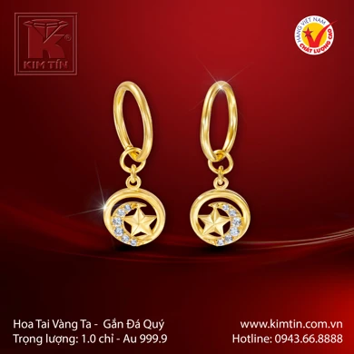 Hoa tai Vàng 24K 