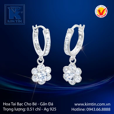 Hoa tai Bạc cho bé