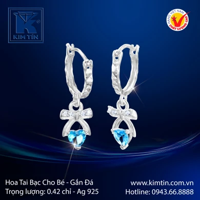 Hoa tai Bạc cho bé 