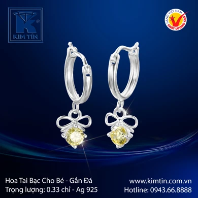 Hoa tai Bạc cho bé 