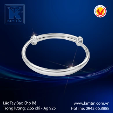 Lắc tay cho bé Bạc 