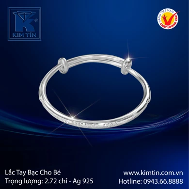 Lắc tay cho bé Bạc 