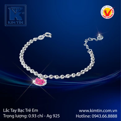 Lắc tay cho bé Bạc 