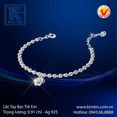 Lắc tay cho bé Bạc 