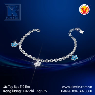 Lắc tay cho bé Bạc 