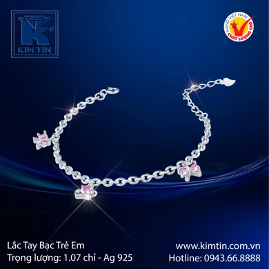 Lắc tay cho bé Bạc 