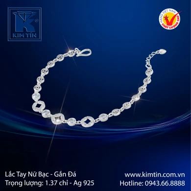 Lắc tay cho bé Bạc 