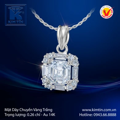 Mặt dây chuyền Vàng trắng 14K