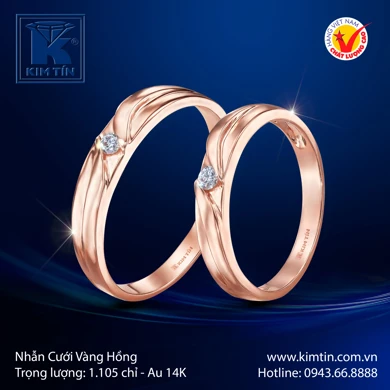 Nhẫn cưới Vàng tây 14K