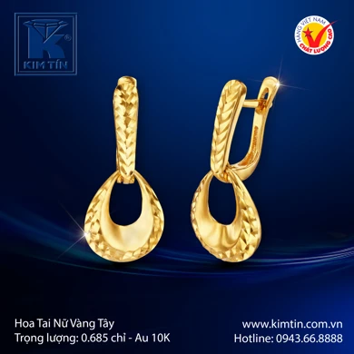 Hoa tai nữ Vàng tây 10K 