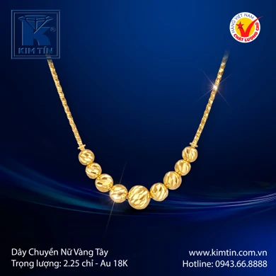 Dây chuyền nữ Vàng tây 18K