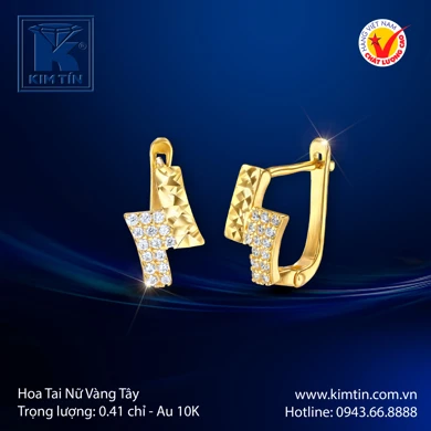 Hoa tai nữ Vàng tây 10K