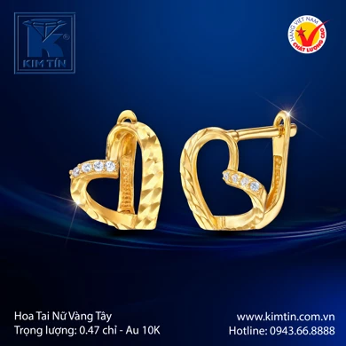 Hoa tai nữ Vàng tây 10K