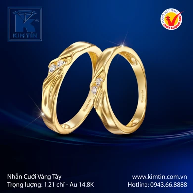 Nhẫn cưới Vàng tây 14.8K