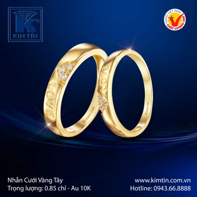 Nhẫn cưới Vàng tây 10K