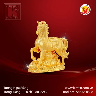 Tượng Kim Mã Vàng 24K 