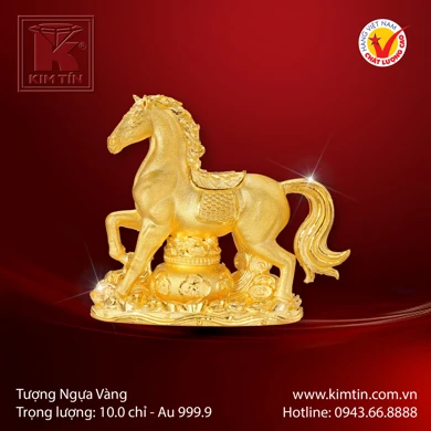 Tượng Kim Mã Vàng 24K 
