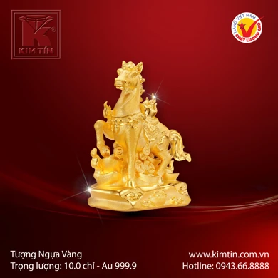 Tượng Kim Mã Vàng 24K 