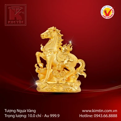 Tượng Kim Mã Vàng 24K 