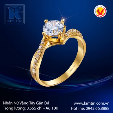Nhẫn nữ Vàng tây 10K 