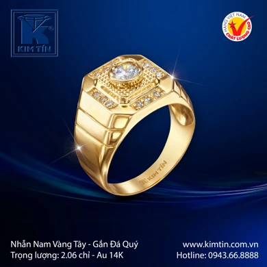 Nhẫn Nam Vàng Tây 14K