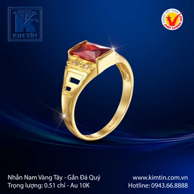 Nhẫn Nam Vàng Tây 10K