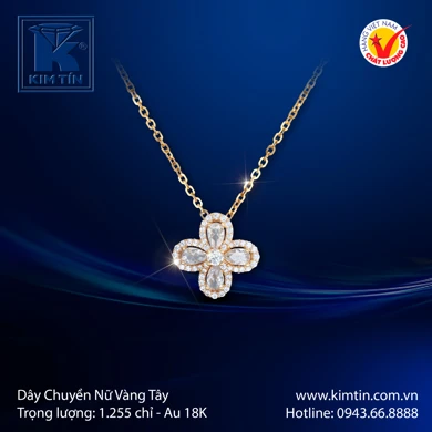 Dây chuyền nữ Vàng tây 18K