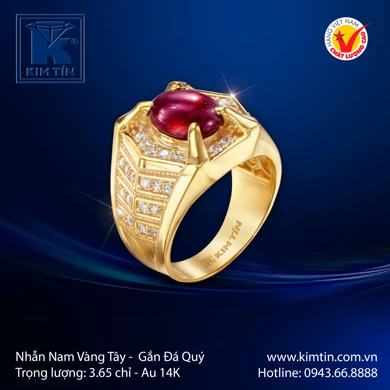 Nhẫn Nam Vàng Tây 14K
