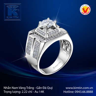 Nhẫn Nam Vàng Trắng