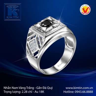 Nhẫn Nam Vàng Trắng