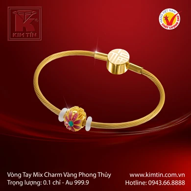 Vòng tay Mix Charm Vàng ta