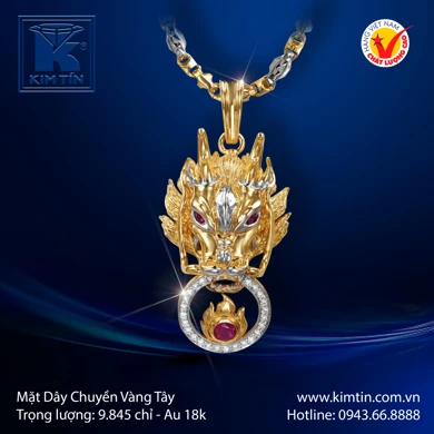 Mặt dây chuyền Vàng tây 18K 