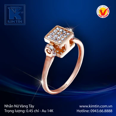 Nhẫn nữ Vàng Hồng 14K