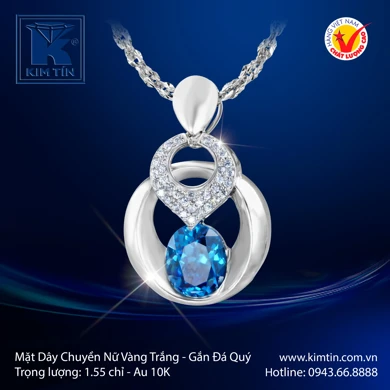 Mặt dây chuyền Vàng trắng 10K