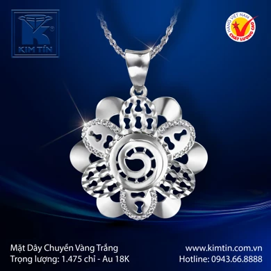 Mặt Dây Chuyền Vàng Trắng 18K