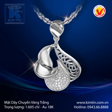 Mặt Dây Chuyền Vàng Trắng 18K