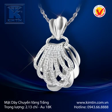 Mặt Dây Chuyền Vàng Trắng 18K