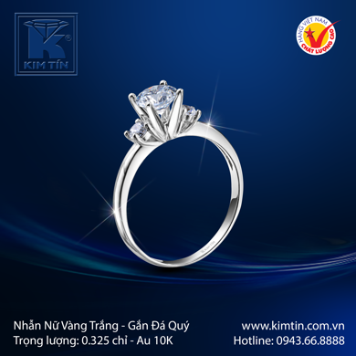 Nhẫn Nữ Vàng trắng