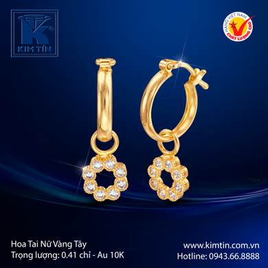 Hoa tai Nữ Vàng tây 
