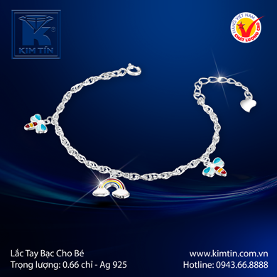 Lắc tay Bạc Cho bé 