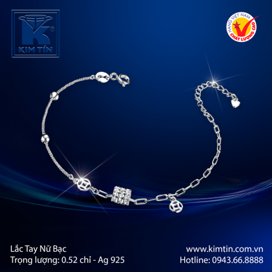 Lắc tay Nữ Bạc