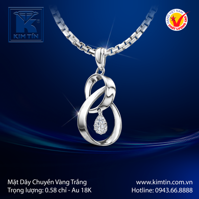 Mặt Dây chuyền Vàng trắng 