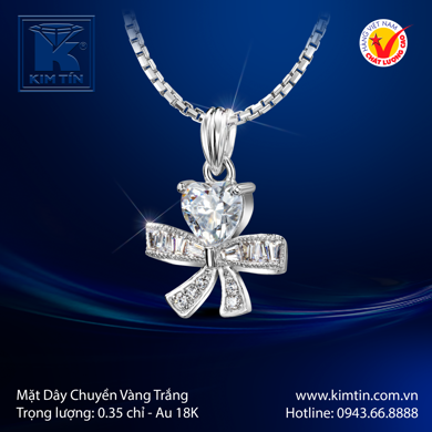 Mặt Dây chuyền Nữ Vàng trắng