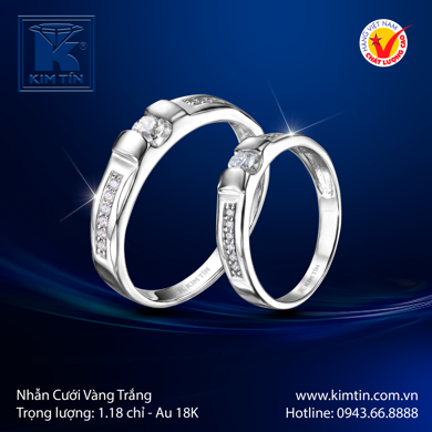Nhẫn Cưới Vàng Trắng