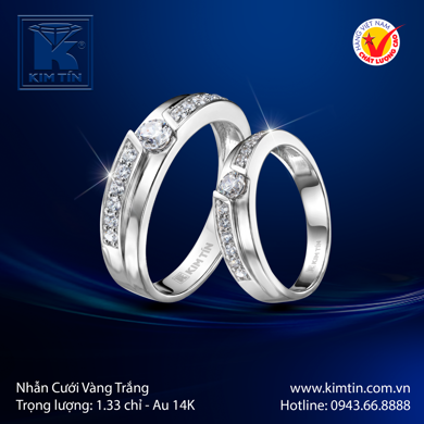 Nhẫn Cưới Vàng Trắng 